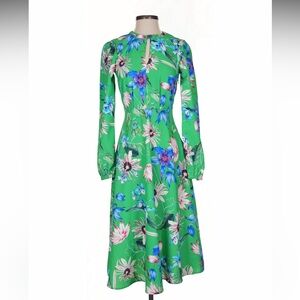 NWT H&M Kelly green floral print dress Sz 4
